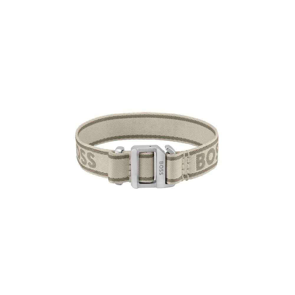 Hugo Boss Beige Fabric Bracelet