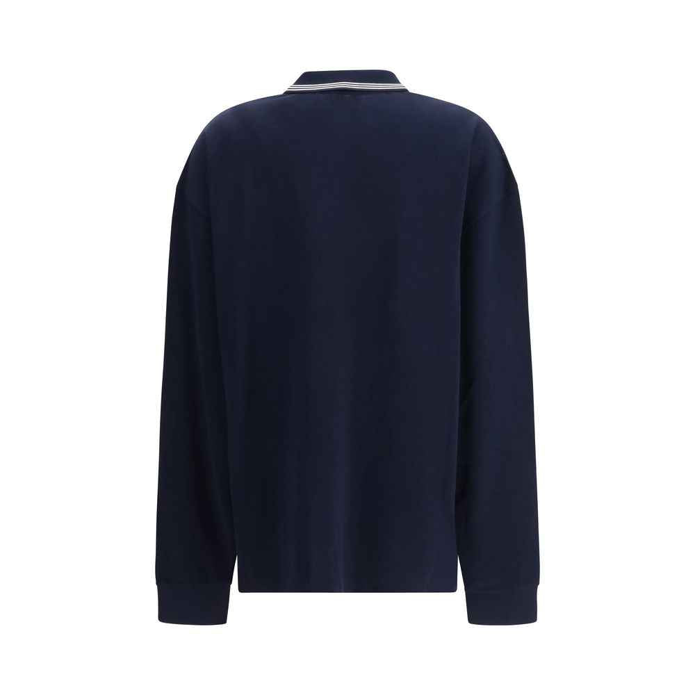 Miu Miu Blue Cotton Polo Shirt