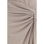 The Andamane Gray Polyester Long Dress