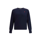 Ami Paris Blue Merino Wool Sweatshirt