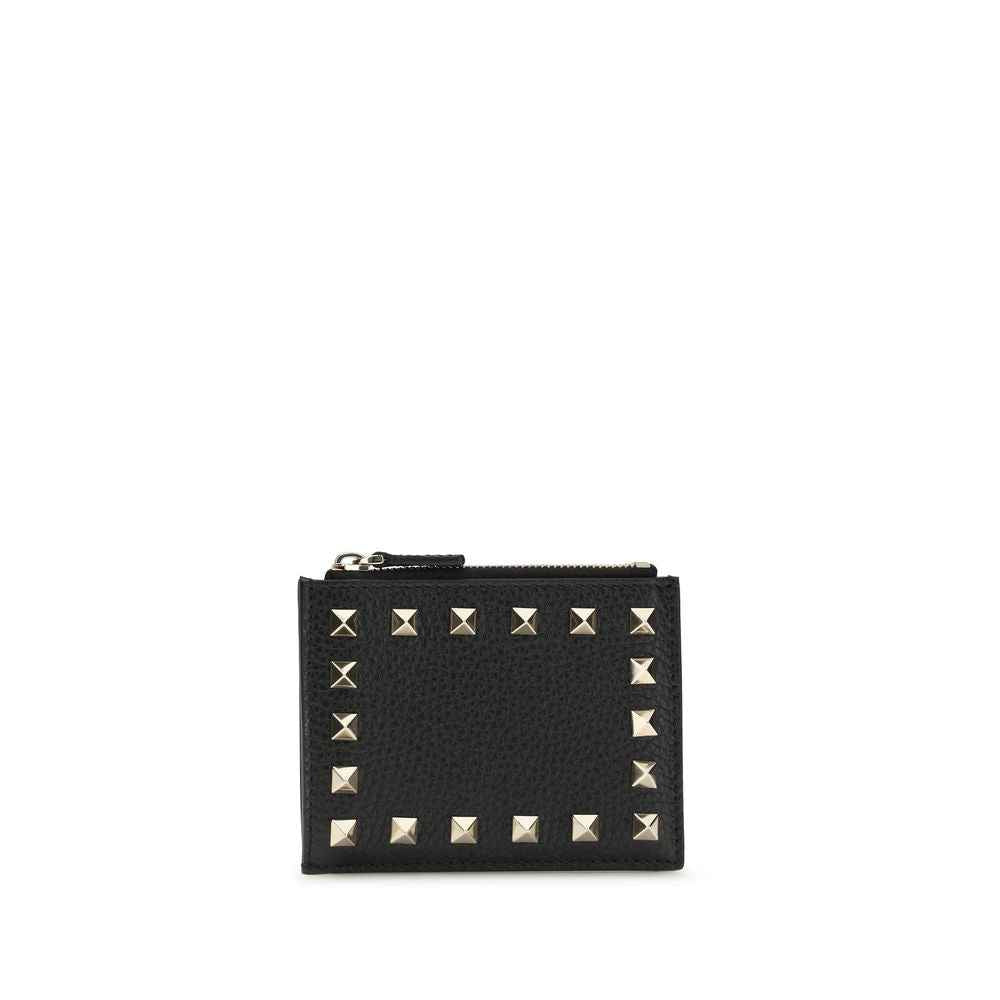 Valentino Garavani Black Calf Leather Bos Taurus Wallet
