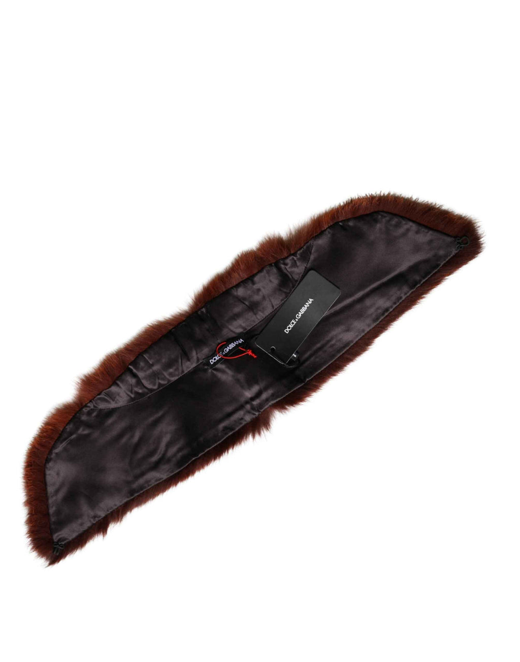 Dolce & Gabbana Brown Mink Fur Collar Women Neck Wrap 60cm x 14cm  Scarf