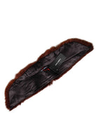 Dolce & Gabbana Brown Mink Fur Collar Women Neck Wrap 60cm x 14cm  Scarf