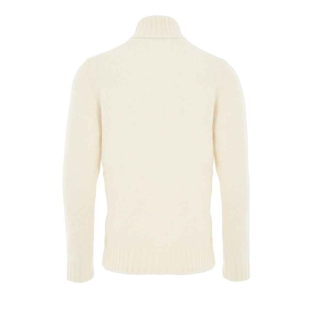 Gran Sasso White Wool Turtleneck