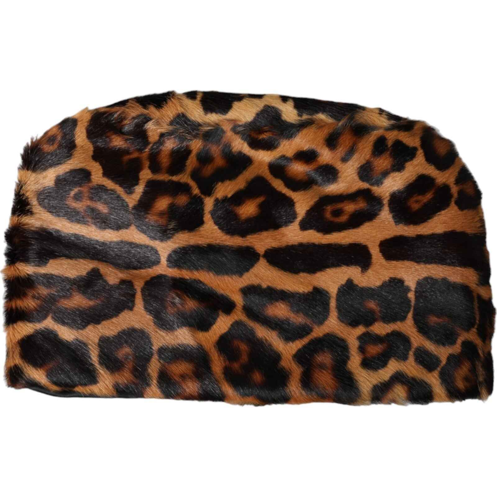 Dolce & Gabbana Brown Leopard Fur Women Bucket Capello Hat