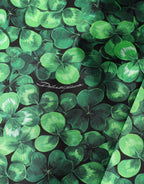 Dolce & Gabbana Green Clover Print Sleeveless A-Line  Dress