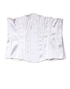 Dolce & Gabbana White Polyamide Waist Cincher Bustier Corset Top