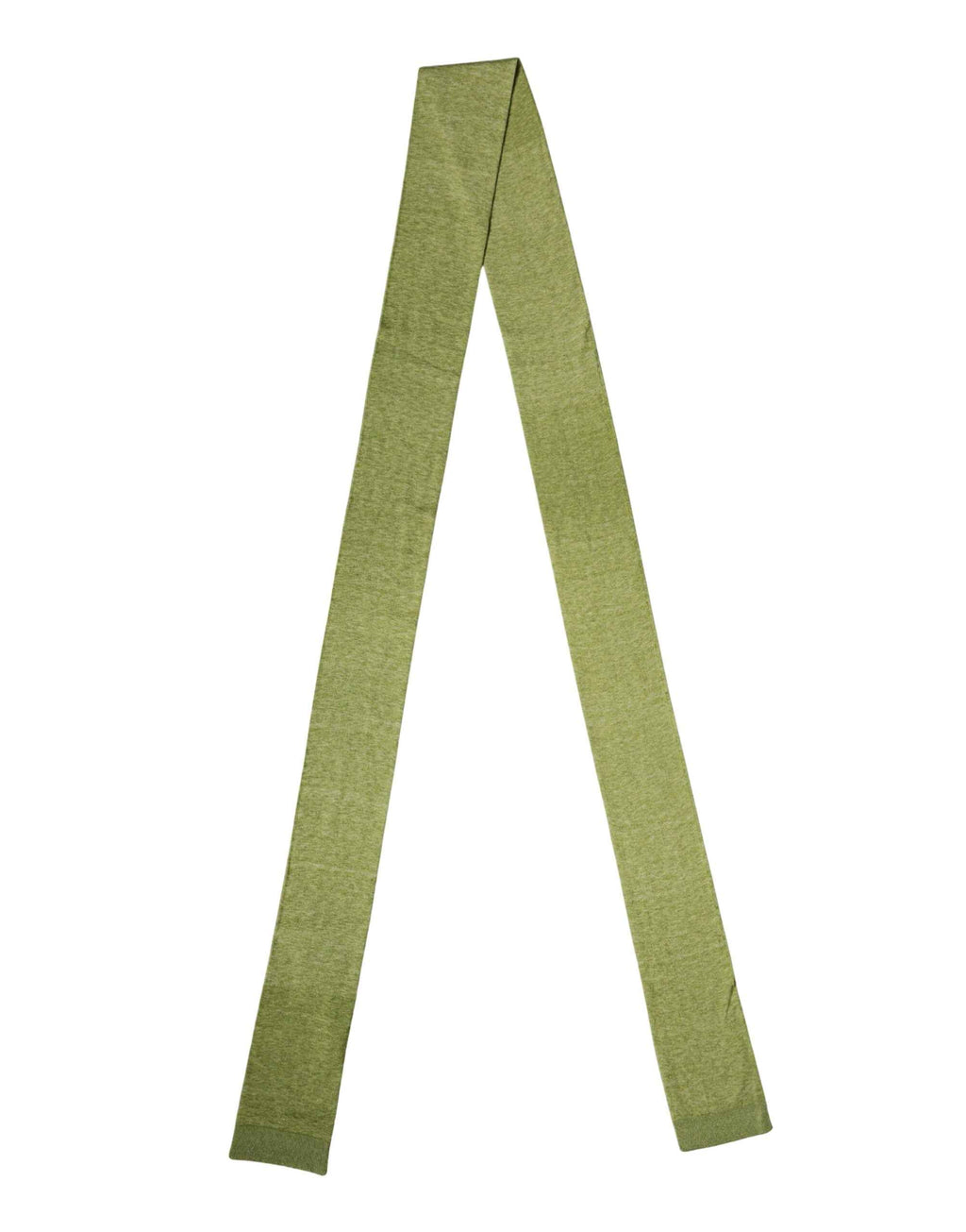 Dolce & Gabbana Green Cashmere Knitted Neck Foulard 280cm x11cm Men Scarf