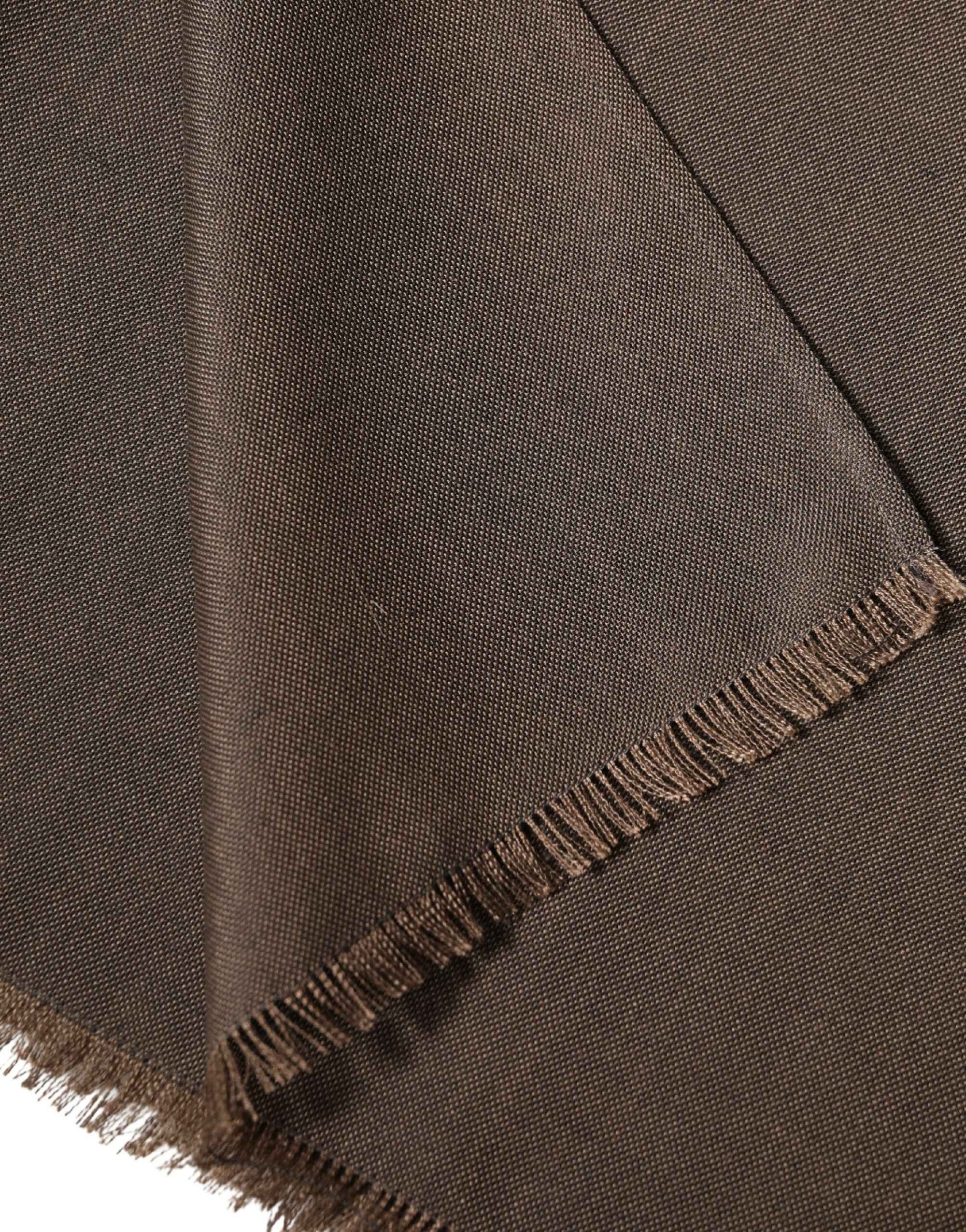Dolce & Gabbana Brown Polyester Neck Warmer Shawl 185cm x 165cm  Men Scarf