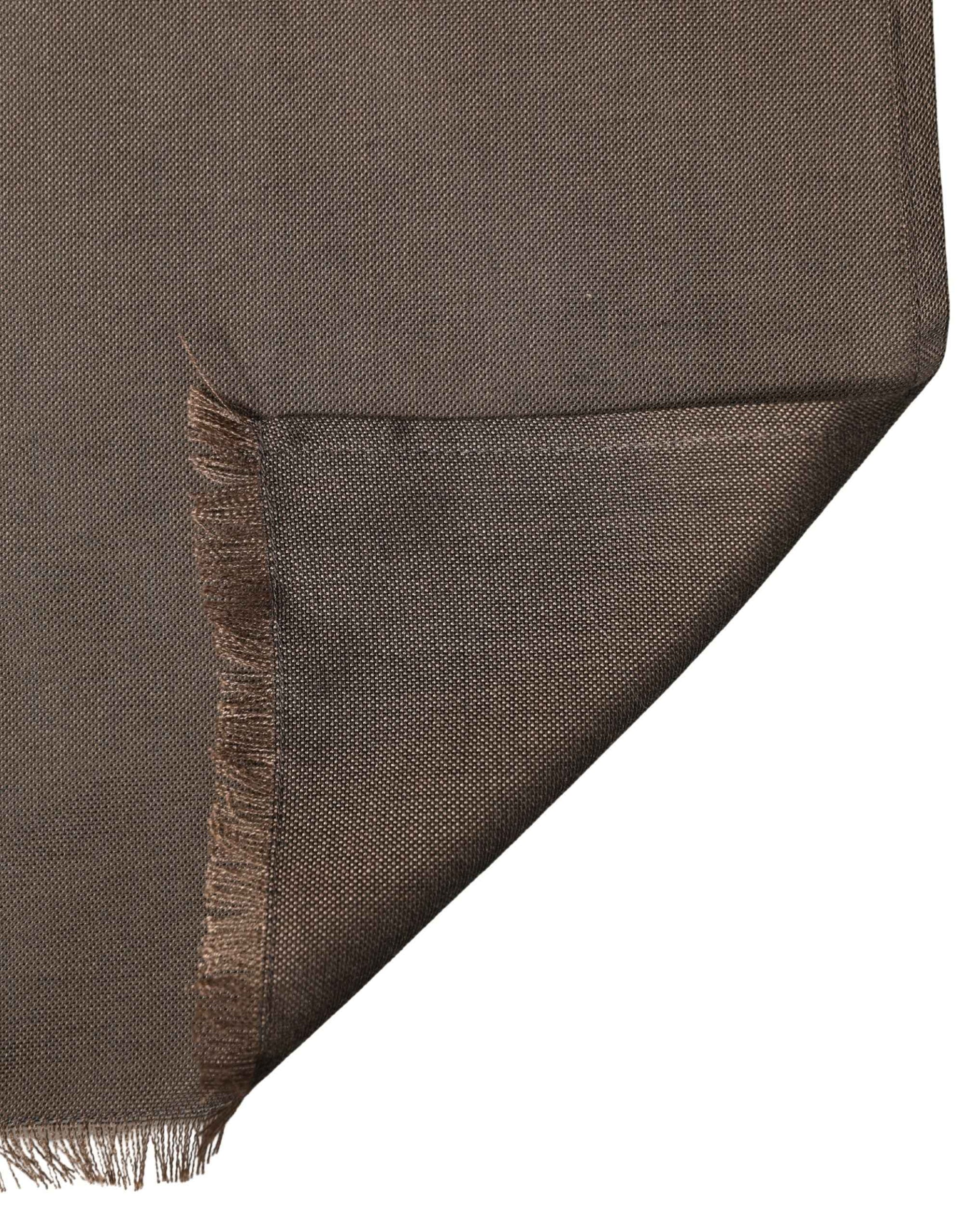 Dolce & Gabbana Brown Polyester Neck Warmer Shawl 185cm x 165cm  Men Scarf
