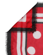 Dolce & Gabbana Red Polka Dot Print Square Stole 130cm x 130cm Scarf