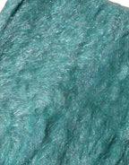 Dolce & Gabbana Teal Mohair Wool Knitted Wrap Shawl 62cm x 32.5cm Scarf