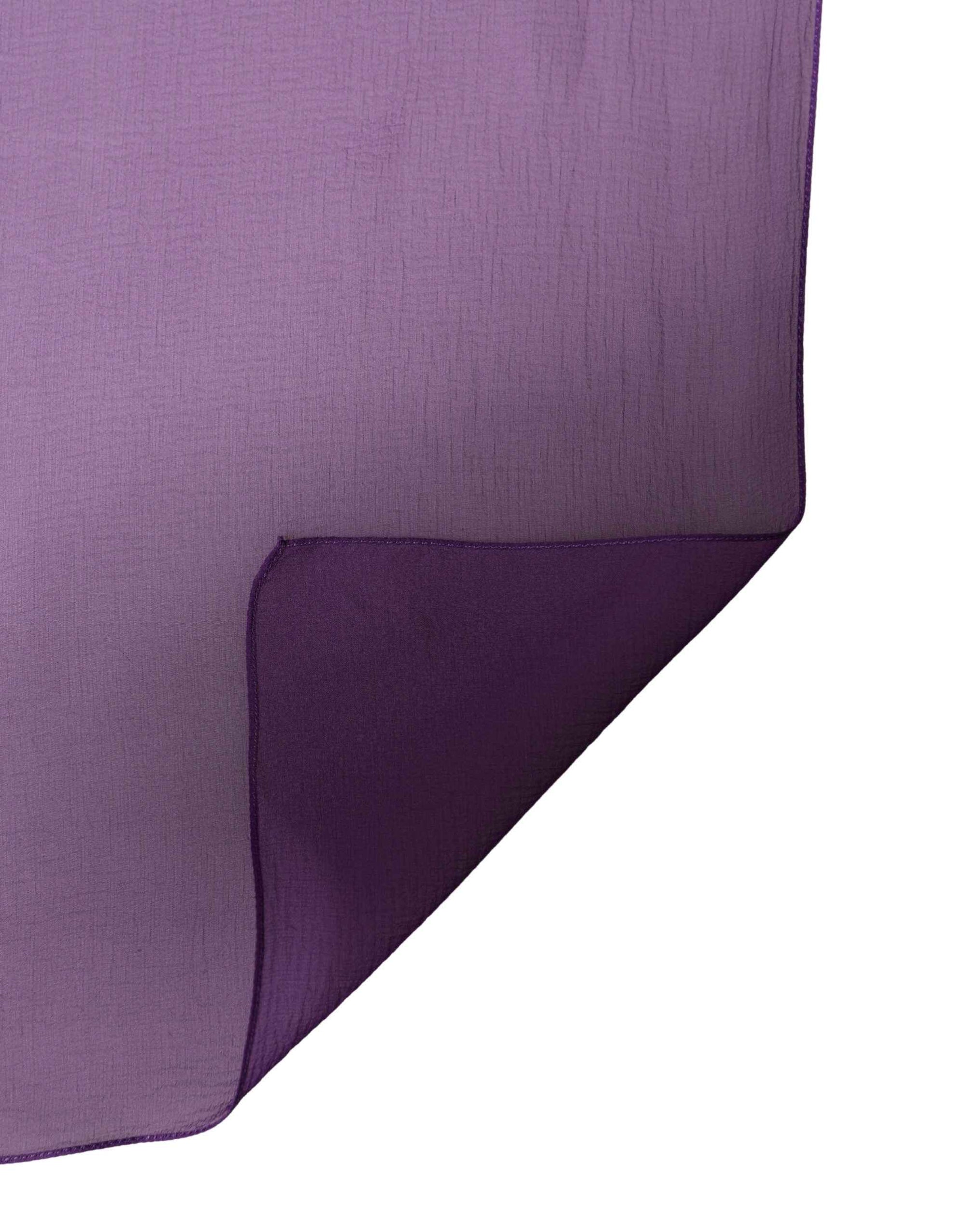 Dolce & Gabbana Purple Silk Neck Wrap Shawl Stole 200cm x 134cm Scarf