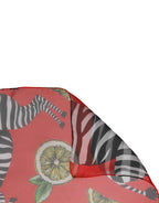 Dolce & Gabbana Red Zebra Print Silk Wrap Shawl Stole 200cm x 132cm Scarf
