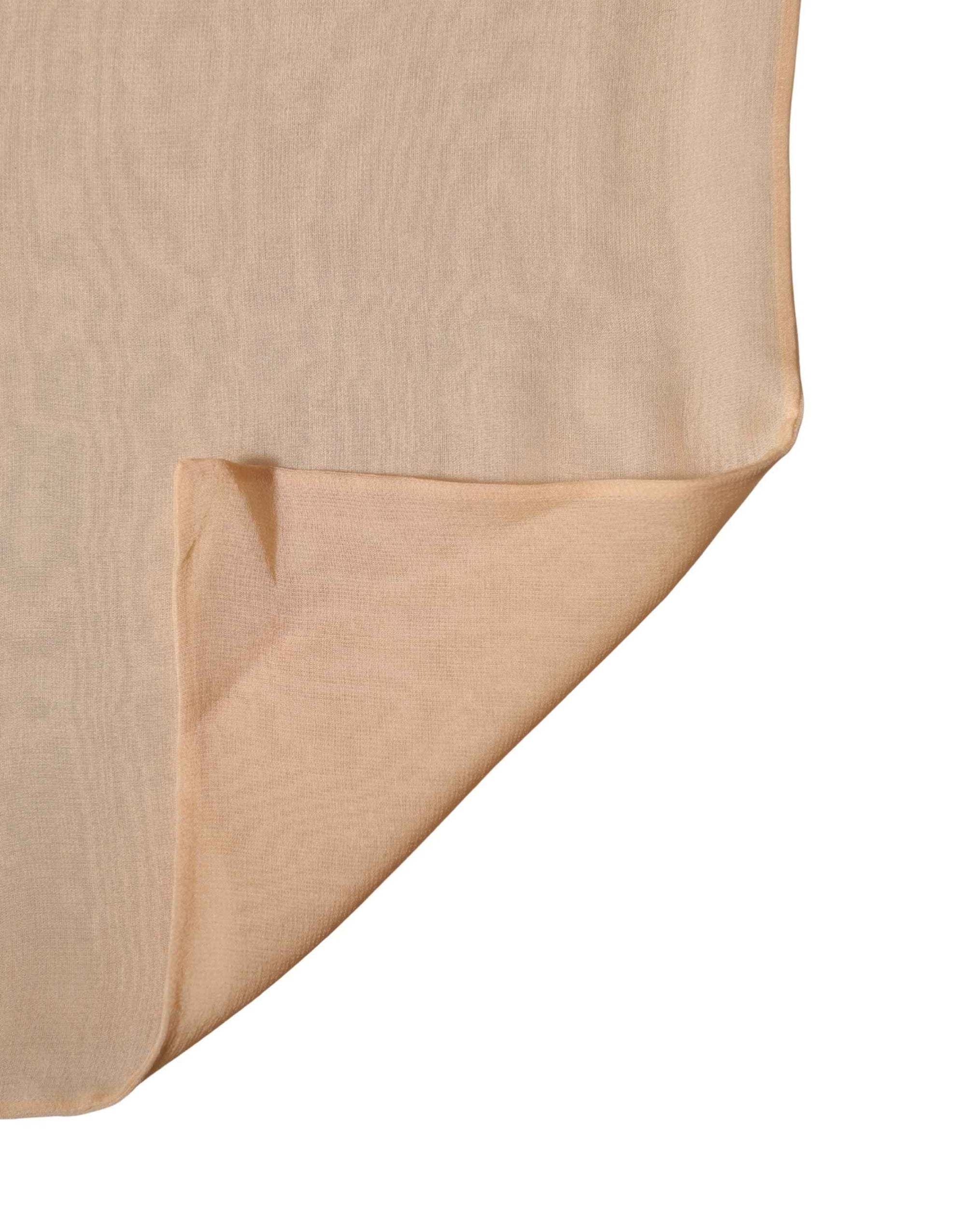 Dolce & Gabbana Beige Silk Sash Wrap Foulard Stole 292cm x 19cm Scarf