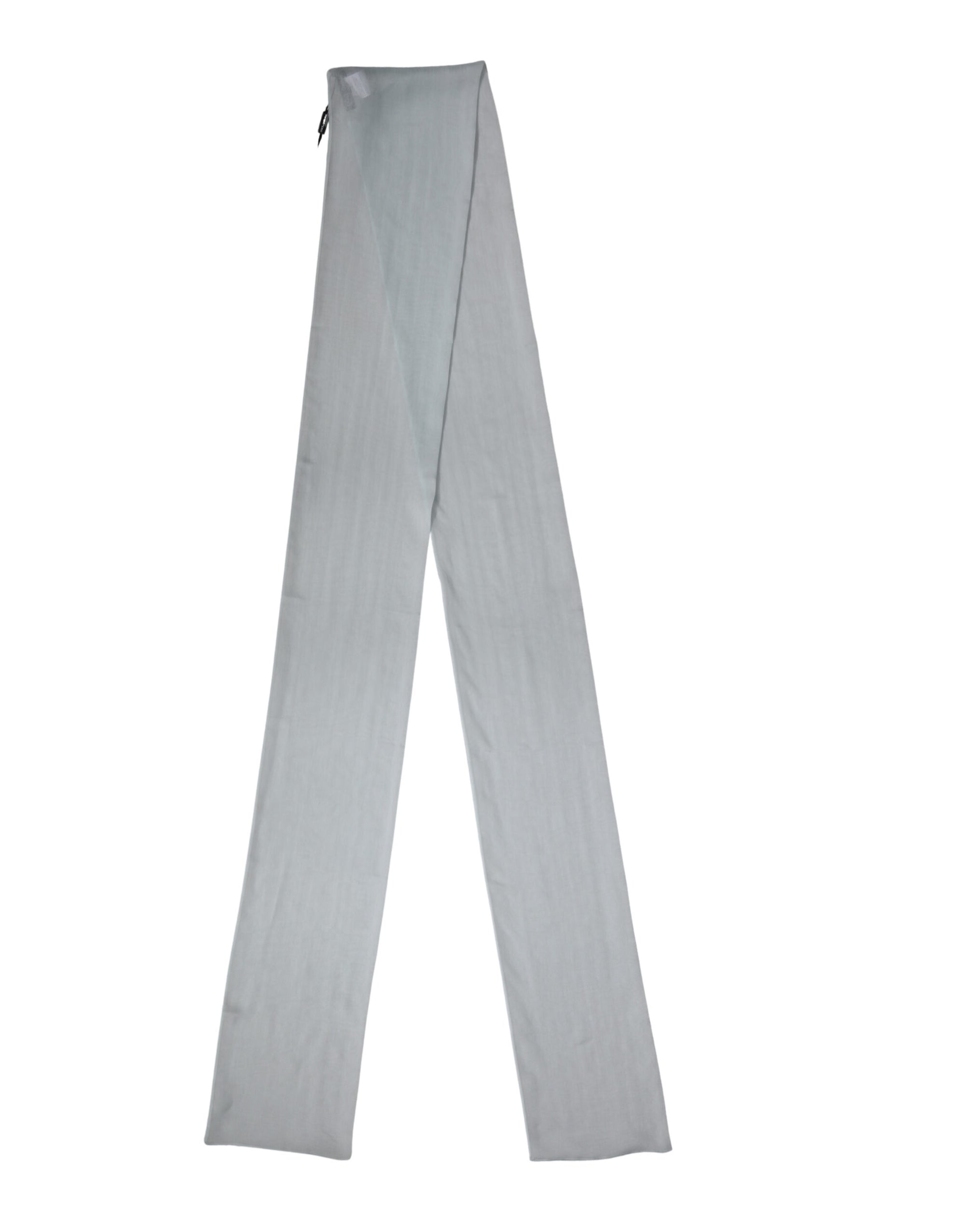 Dolce & Gabbana Light Blue Silk Sash Wrap Foulard 294.5cm x 19cm Scarf