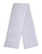 Dolce & Gabbana White Silk Neck Wrap Shawl Stole 200cm x 64cm  Scarf