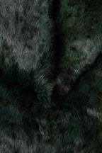 Dolce & Gabbana Black Green Stripe Fur Shawl Neck Wrap 180cm x49cm  Scarf