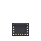 Valentino Garavani Black Calf Leather Bos Taurus Wallet