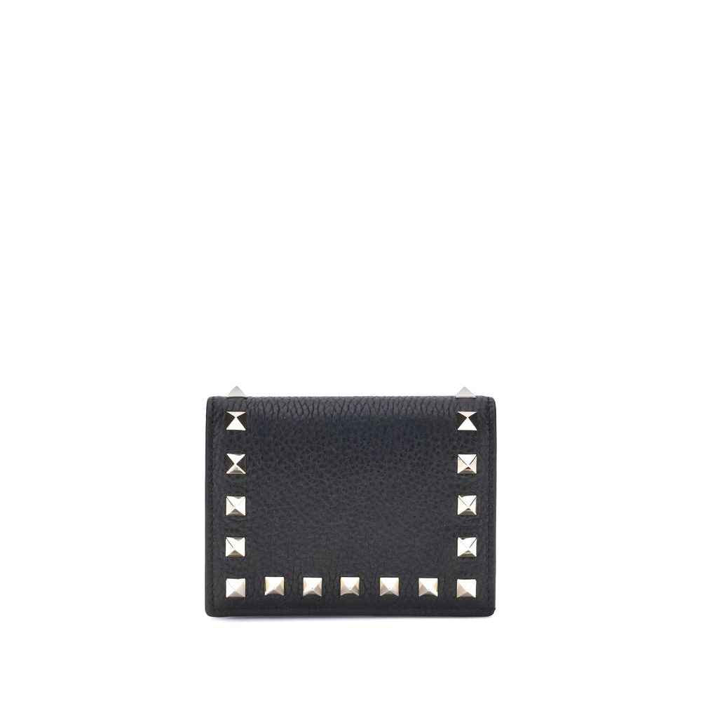 Valentino Garavani Black Calf Leather Bos Taurus Wallet