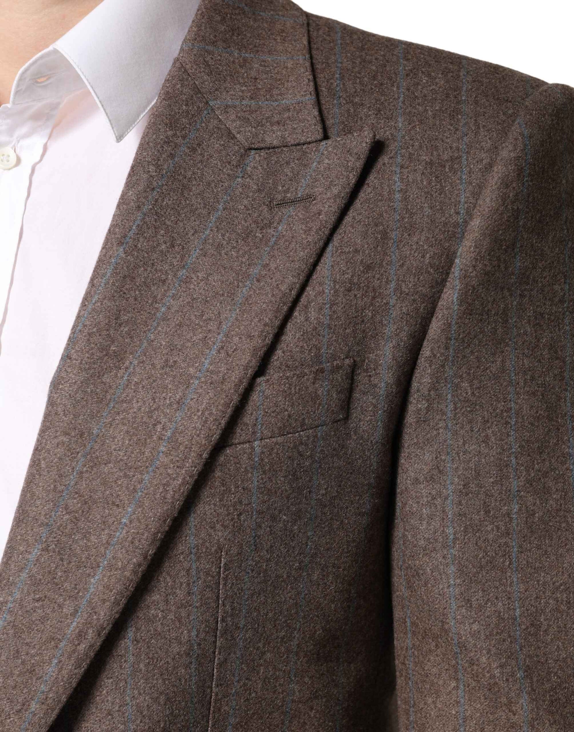 Dolce & Gabbana Brown Stripes Single Breasted Blazer