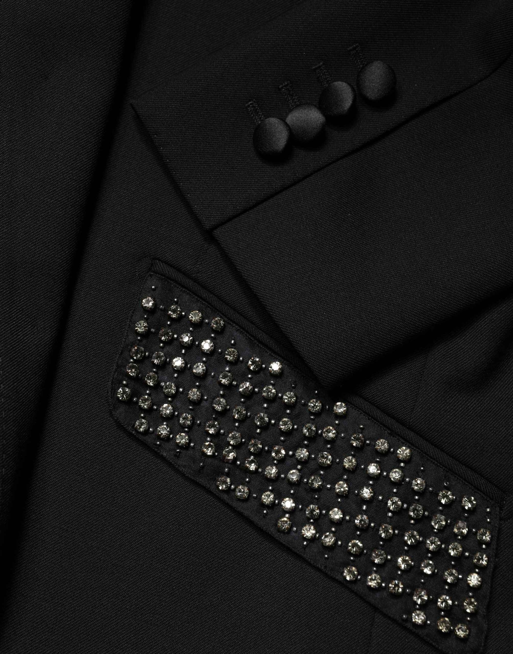 Dolce & Gabbana Black Embellished Single Breasted Blazer
