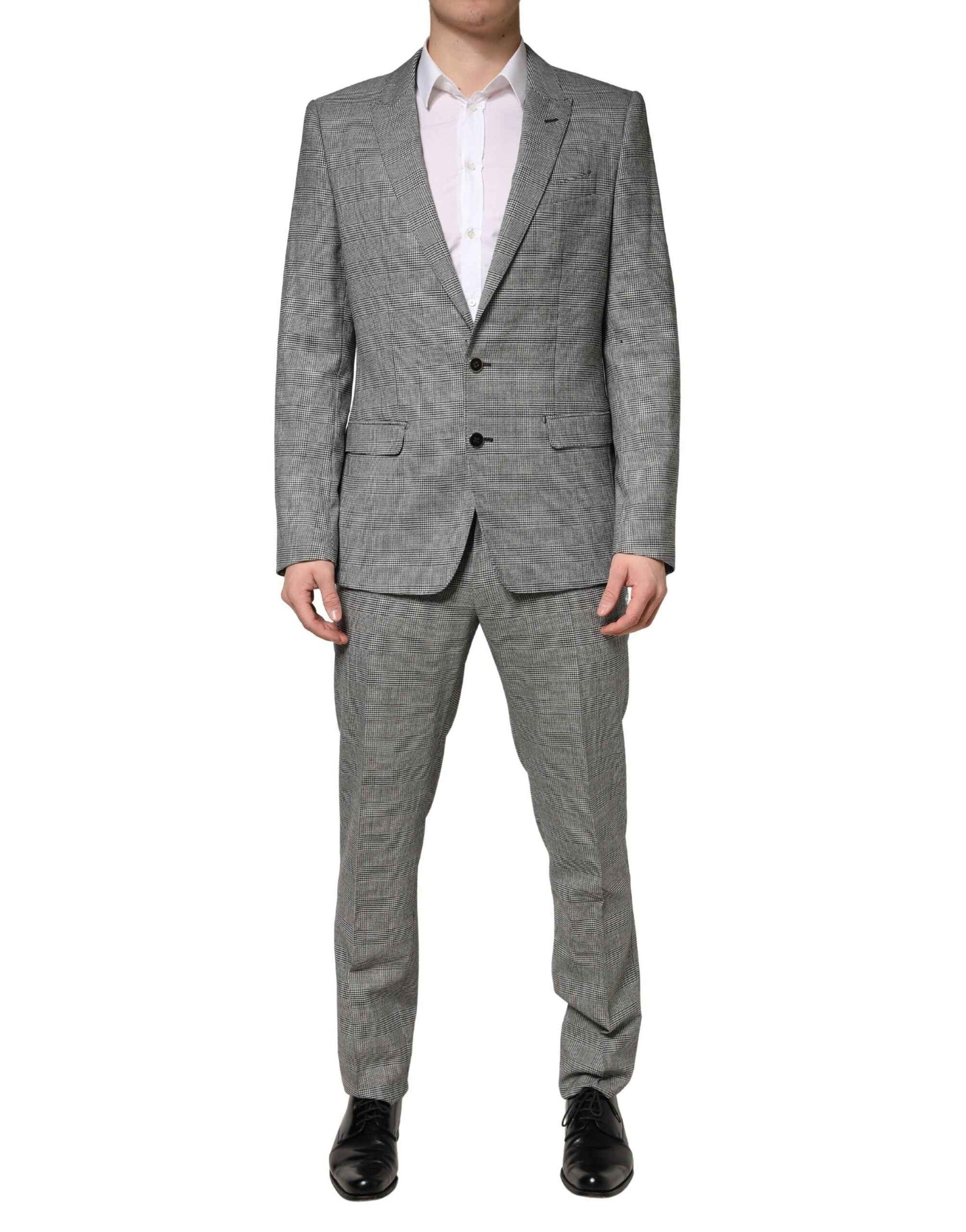 Dolce & Gabbana Gray MARTINI Single Breasted Formal 2PC Suit