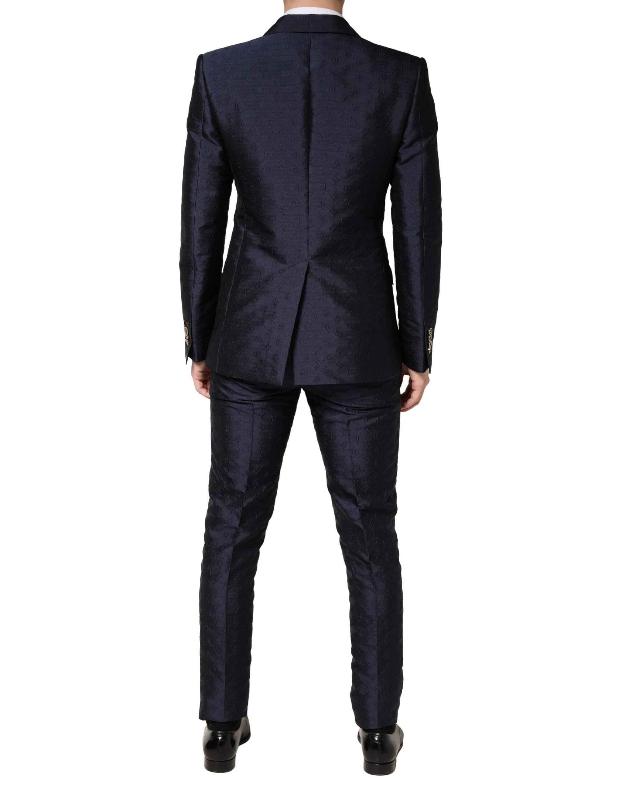 Dolce & Gabbana Dark Blue Double Breasted SICILIA 2 PC Suit