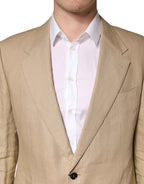 Dolce & Gabbana Beige TAORMINA Single Breasted Formal 2 Piece Suit