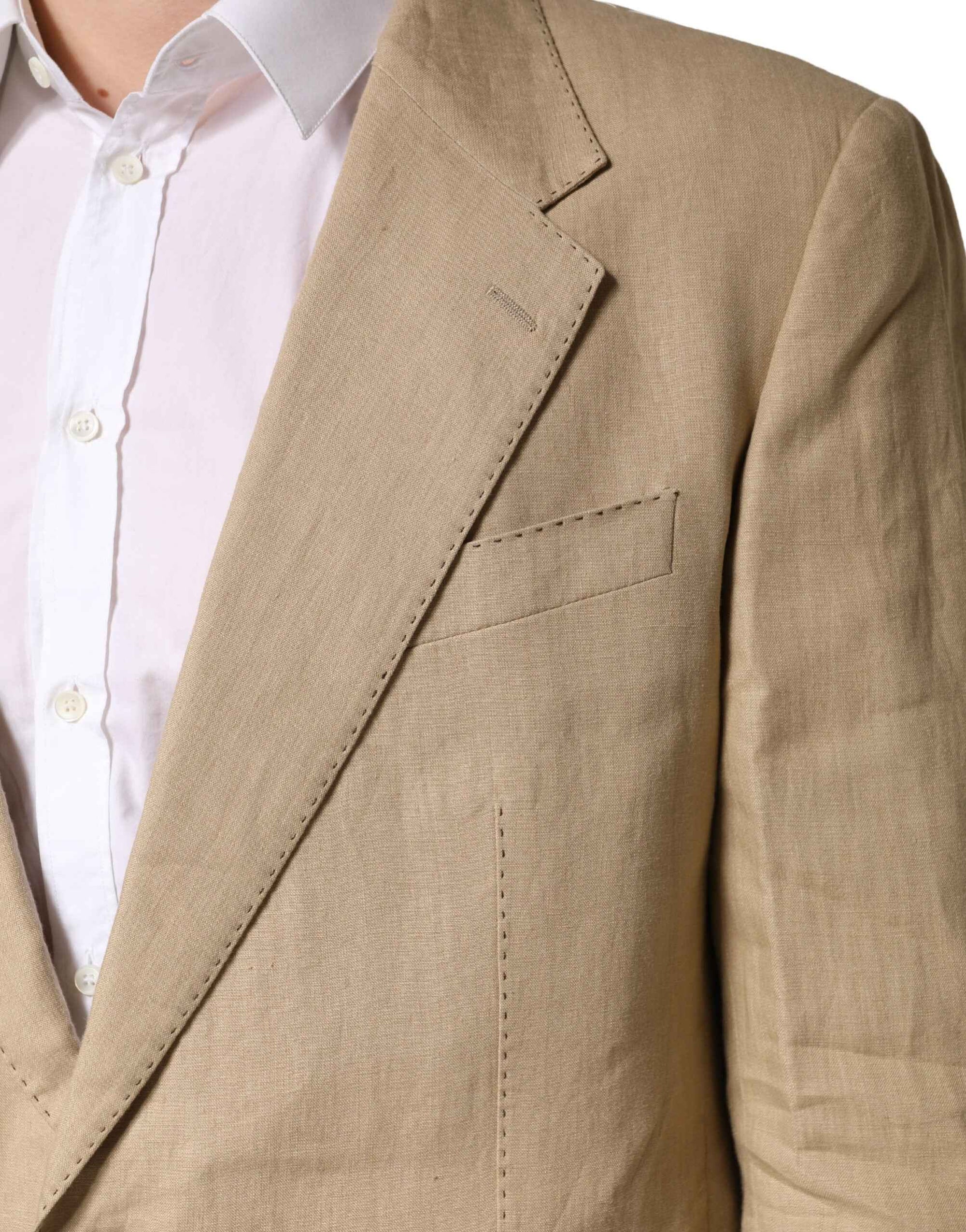 Dolce & Gabbana Beige TAORMINA Single Breasted Formal 2 Piece Suit