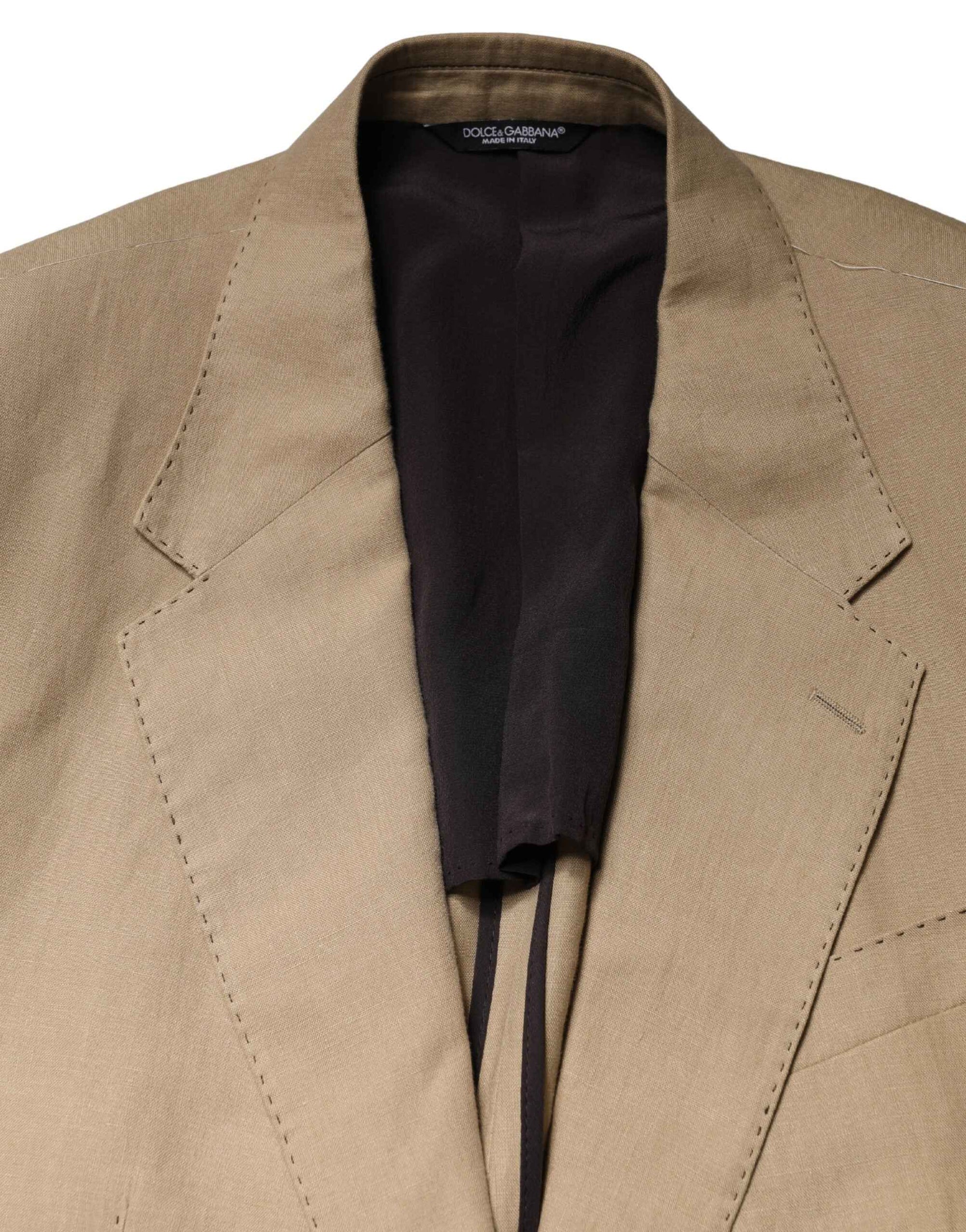 Dolce & Gabbana Beige TAORMINA Single Breasted Formal 2 Piece Suit