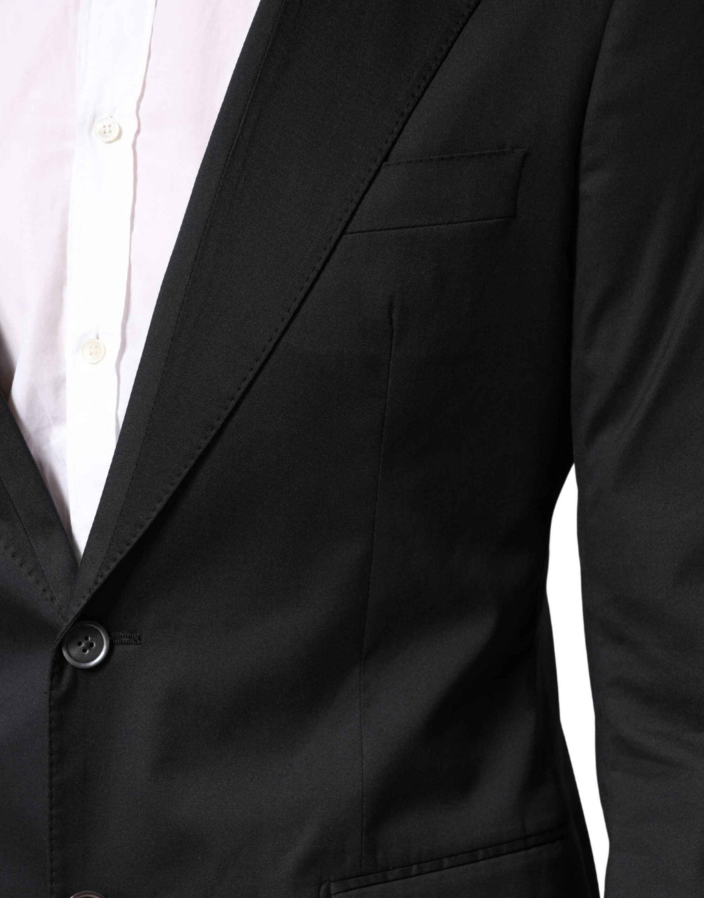 Dolce & Gabbana Black Cotton Single Breasted 2 Piece Suit