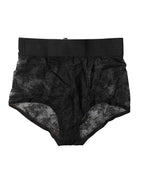 Dolce & Gabbana Black Logo Girdle High Waist Panty Underwear