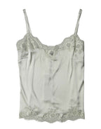 Dolce & Gabbana Light Green Floral Lace Lingerie Top Underwear