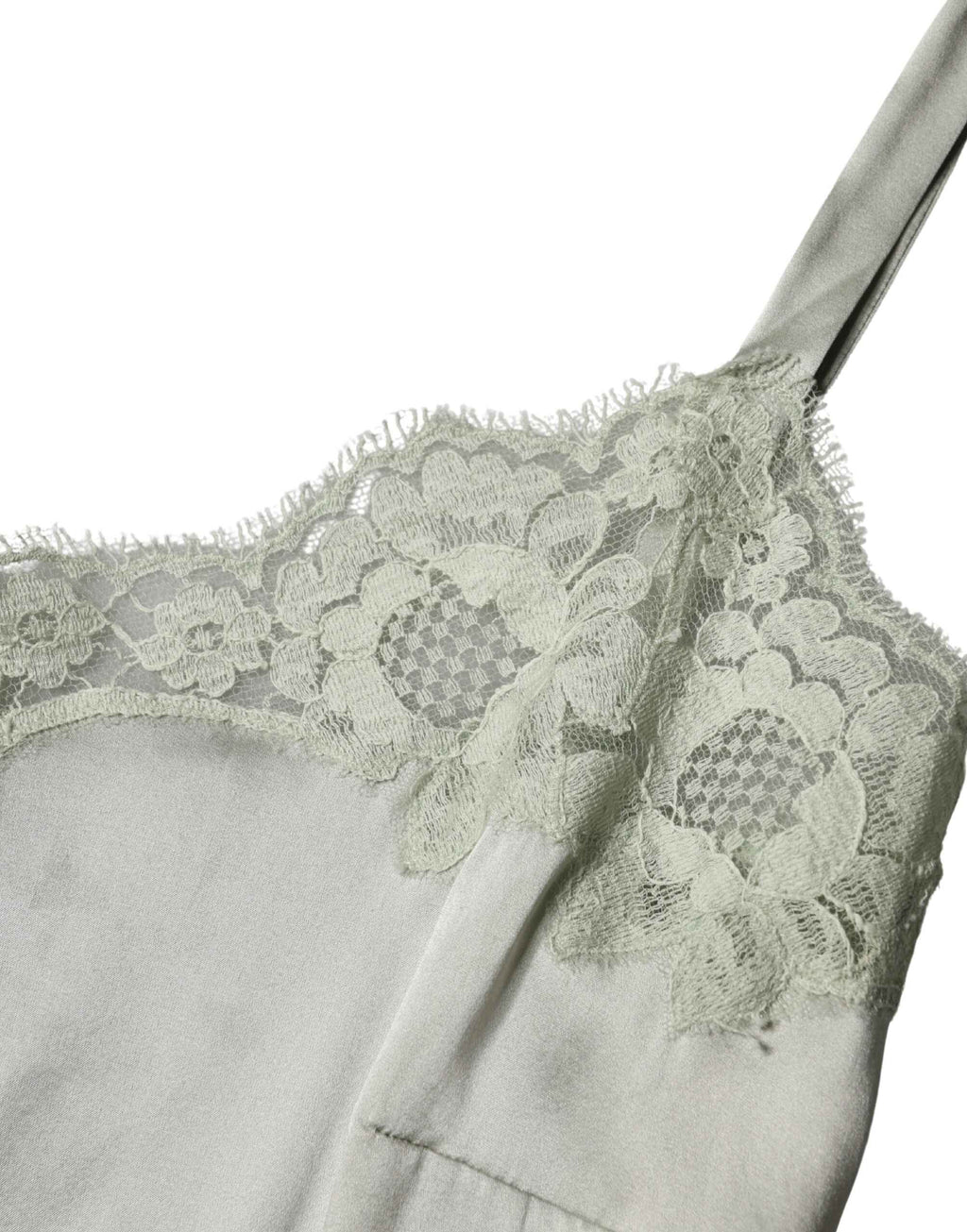 Dolce & Gabbana Light Green Floral Lace Lingerie Top Underwear