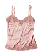 Dolce & Gabbana Light Pink Floral Lace Lingerie Top Underwear