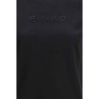 PINKO Black Cotton T-Shirt