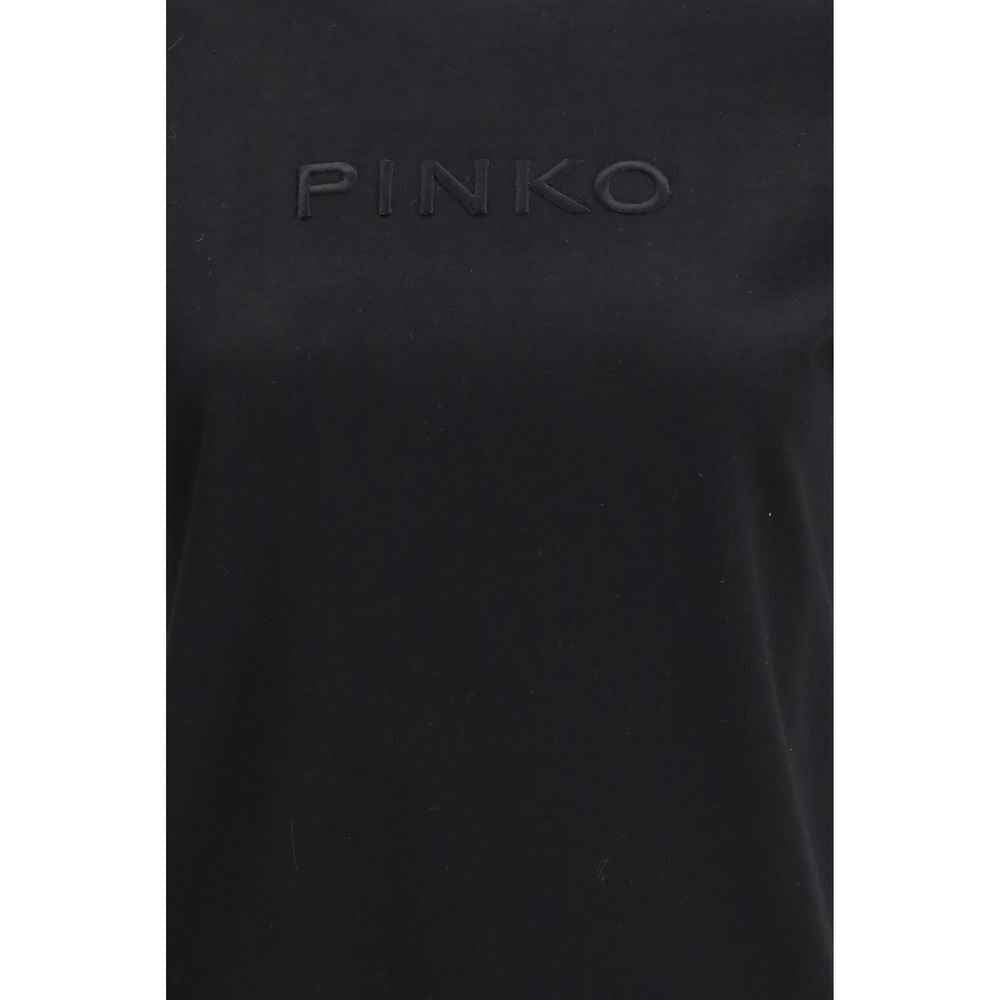 PINKO Black Cotton T-Shirt