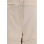 Max Mara Bicolor Wool Bermuda Shorts