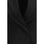 Max Mara Black Fleece Wool Blazer