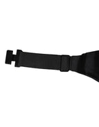 Dolce & Gabbana Black 100% Silk Wide Belt Waist Cummerbund
