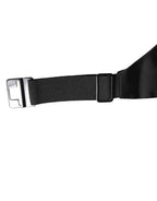 Dolce & Gabbana Black 100% Silk Wide Belt Waist Cummerbund