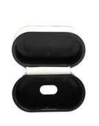 Dolce & Gabbana White Calf Leather Logo Flip Holder Strap Airpods Case