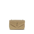 Saint Laurent Beige Lamb Ovis Aries Aries Shoulder Bag