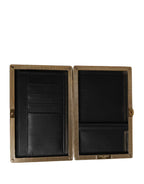 Dolce & Gabbana Brown Calfskin Leather Clutch Evening Women Purse Bag