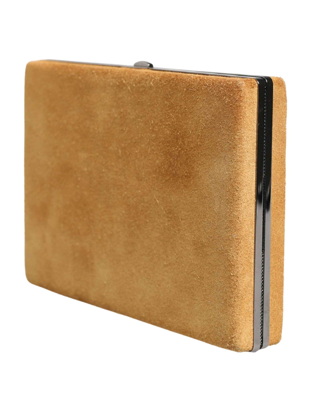 Dolce & Gabbana Beige Velvet Calf Leather Clutch Evening Women Purse Bag