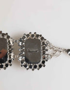 Dolce & Gabbana Silver Tone Brass Chain Crystal Embellished Bracelet