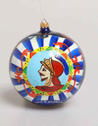 Dolce & Gabbana Multicolor Hand Painted Sicilian Ornament Christmas Ball