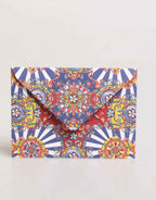 Dolce & Gabbana Multicolor Carretto Siciliano Envelope Post Card Holder