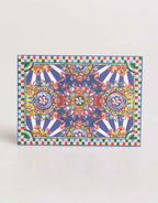 Dolce & Gabbana Multicolor Carretto Siciliano Envelope Post Card Holder